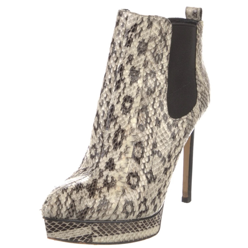 Michael Kors Genuine Snakeskin Animal Print Platform Boots